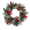 Buy 🎉 24" Flocked Pinecone & Berry Wreath by Ashland® 🔥 -Outlet Yuletide Joy Store 10698902 1