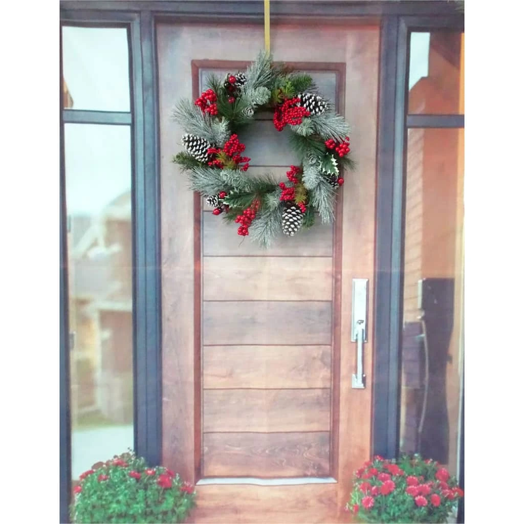 Buy 🎉 24" Flocked Pinecone & Berry Wreath by Ashland® 🔥 5 Buy 🎉 24" Flocked Pinecone & Berry Wreath by Ashland® 🔥 - Image 3