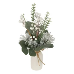 New ⭐ 16" Berry & Pine Needle Arrangement in Ceramic Vase by Ashland® ⭐ -Outlet Yuletide Joy Store 10698903 2