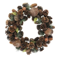 Cheap ✨ 20" Glitter Pinecone & Bell Wreath by Ashland® ✔️
