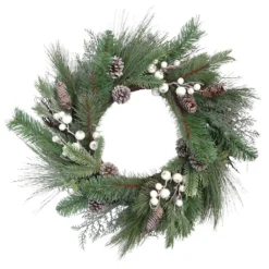 Best Sale ⭐ 24" Glittery Berry, Pine & Pinecone Wreath by Ashland® ⭐