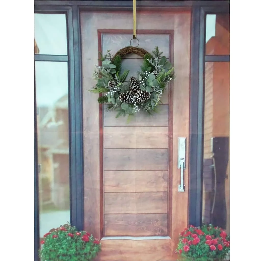 Outlet ⭐ 22" Icy Mixed Pine & Silver Berry Half Wreath by Ashland® 🌟 5 Outlet ⭐ 22" Icy Mixed Pine & Silver Berry Half Wreath by Ashland® 🌟 - Image 3