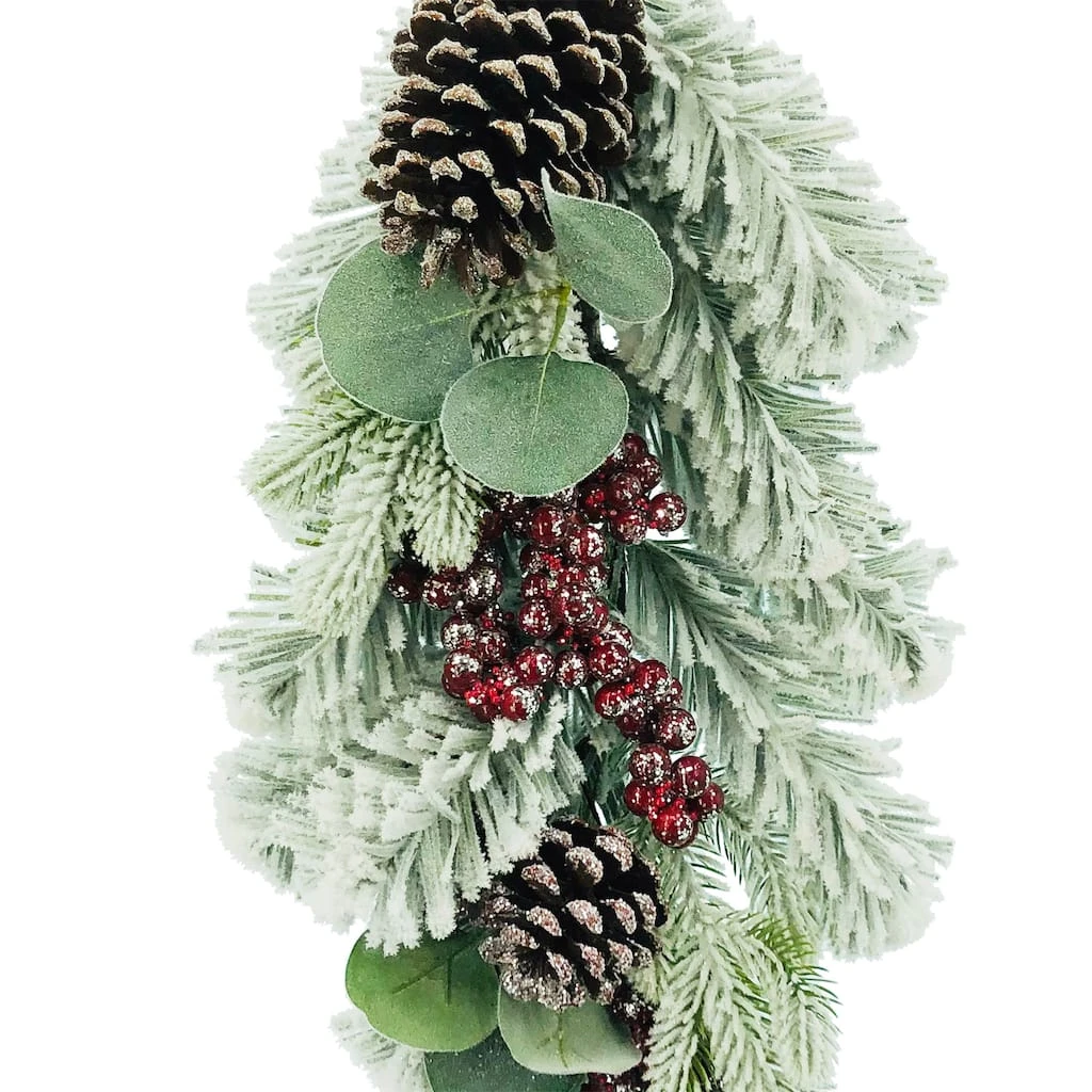 Wholesale 🛒 24" Flocked Leaf Pinecone & Berry Teardrop by Ashland® 🎁 4 Wholesale 🛒 24" Flocked Leaf Pinecone & Berry Teardrop by Ashland® 🎁 - Image 2