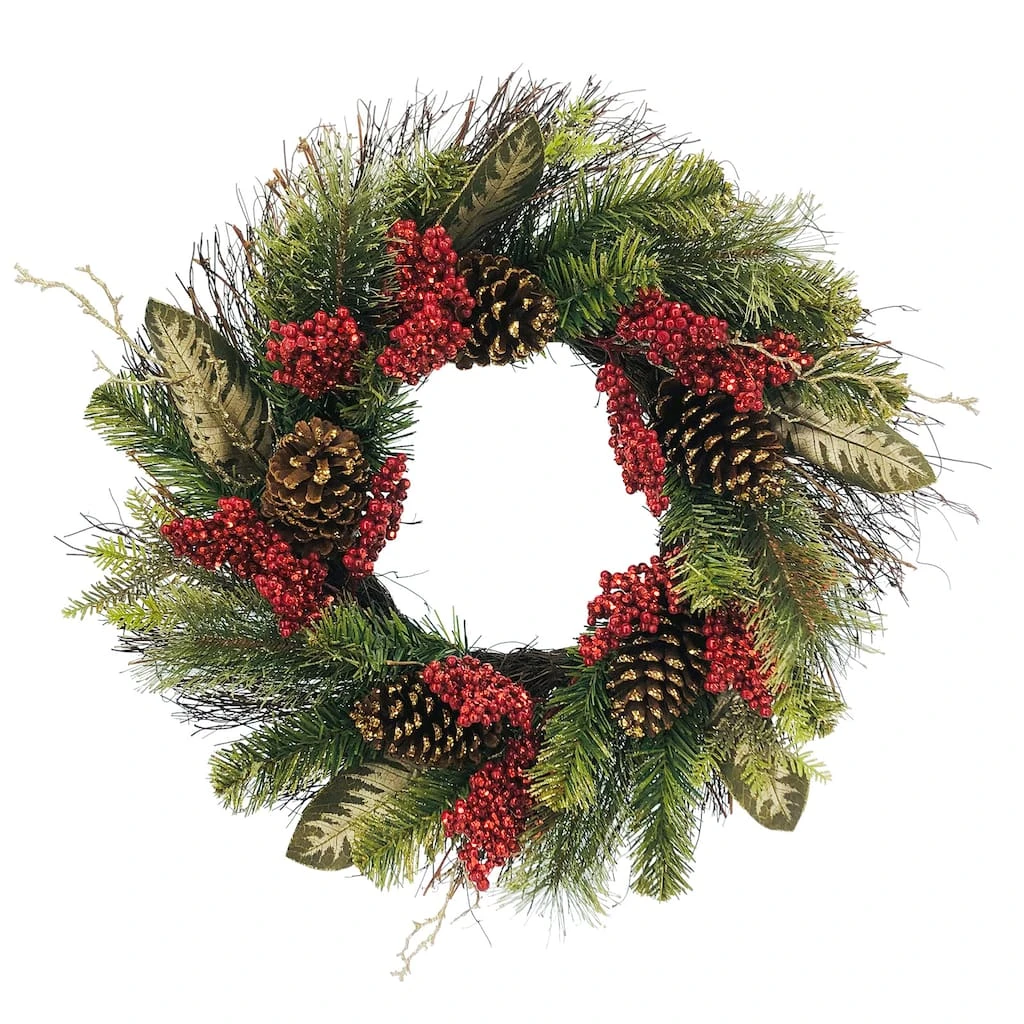 New ⌛ 24" Pine, Magnolia Leaf & Pinecone Wreath by Ashland® 👍 3 New ⌛ 24" Pine, Magnolia Leaf & Pinecone Wreath by Ashland® 👍