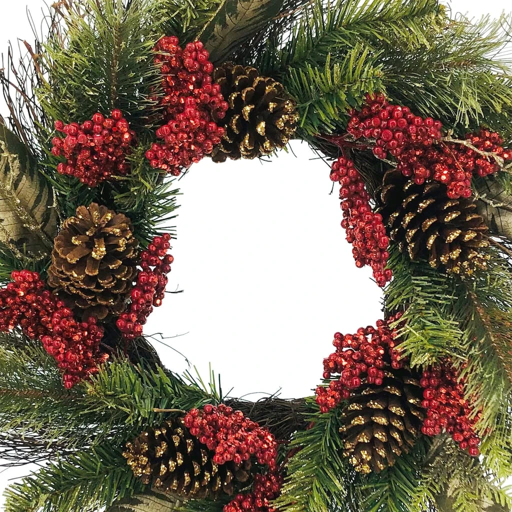 New ⌛ 24" Pine, Magnolia Leaf & Pinecone Wreath by Ashland® 👍 4 New ⌛ 24" Pine, Magnolia Leaf & Pinecone Wreath by Ashland® 👍 - Image 2