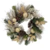 Budget ❤️ 24" Gold Ornament, Pinecone & Berry Wreath by Ashland® ⭐ -Outlet Yuletide Joy Store 10698939 1
