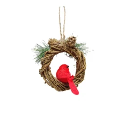 Hot Sale 🔔 Wreath with Cardinal Ornament by Ashland® 🛒 -Outlet Yuletide Joy Store 10698952 4