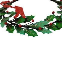 Buy 🛒 16" Berry, Leaves & Bow Metal Wall Wreath by Ashland® 🔔 -Outlet Yuletide Joy Store 10698959 2