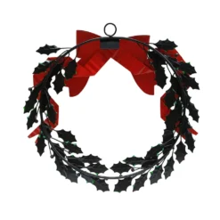 Buy 🛒 16" Berry, Leaves & Bow Metal Wall Wreath by Ashland® 🔔 -Outlet Yuletide Joy Store 10698959 4