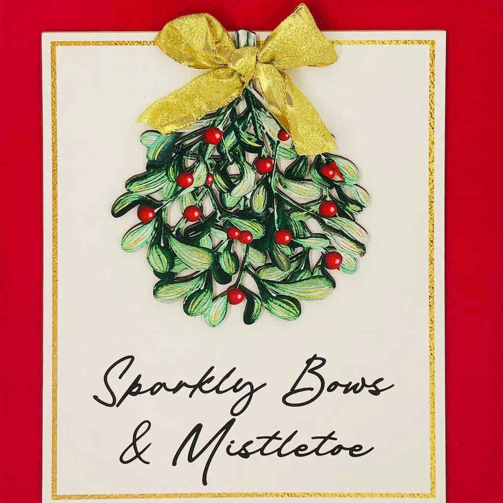 Brand new ✔️ 12'' Sparkly Bow Mistletoe Wall Décor by Ashland® 👍 4 Brand new ✔️ 12'' Sparkly Bow Mistletoe Wall Décor by Ashland® 👍 - Image 2