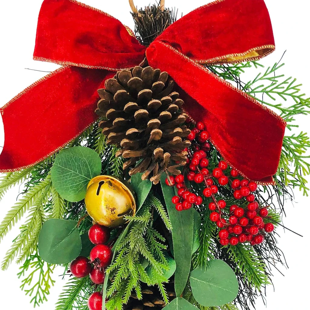 Best Pirce ✔️ 26'' Pine Berry Teardrop Wall Décor by Ashland® ✔️ 4 Best Pirce ✔️ 26'' Pine Berry Teardrop Wall Décor by Ashland® ✔️ - Image 2