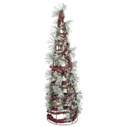 Promo 🛒 24" Frosted Pine Leaf & Berry Tabletop Tree by Ashland® ⭐