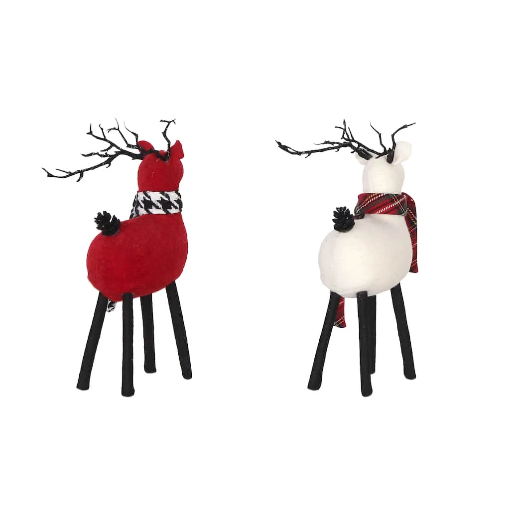 New 👏 Assorted 11" Deer with Scarf Tabletop Accent by Ashland® ❤️ 4 New 👏 Assorted 11" Deer with Scarf Tabletop Accent by Ashland® ❤️ - Image 2
