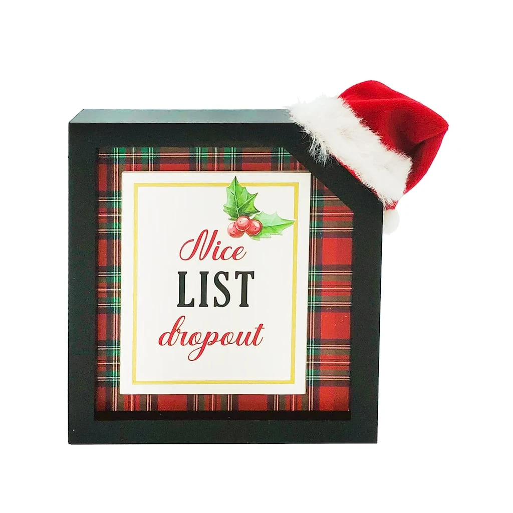 Coupon ⭐ Assorted 6.6'' Block Sign with Santa Hat Tabletop Décor by Ashland® ❤️ 5 Coupon ⭐ Assorted 6.6'' Block Sign with Santa Hat Tabletop Décor by Ashland® ❤️ - Image 3