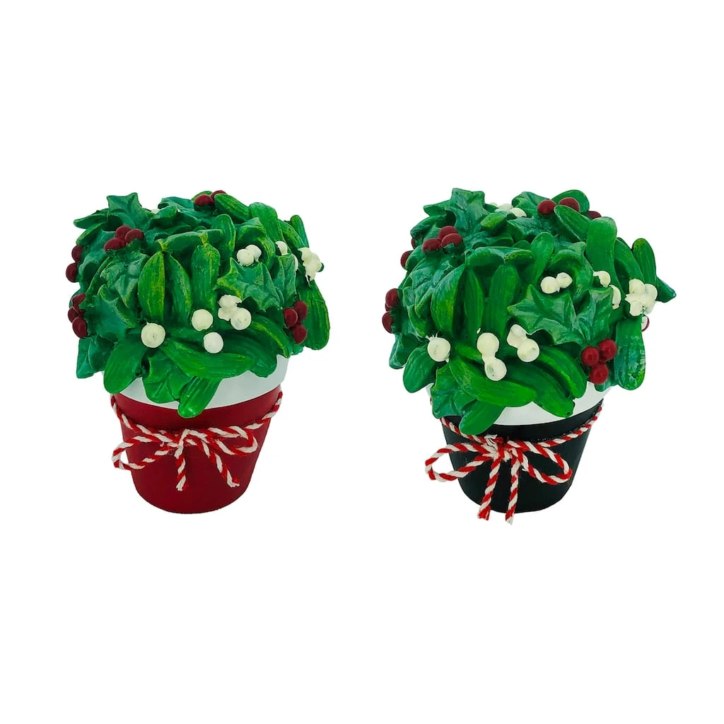 New 🎉 Assorted 5'' Potted Artificial Mistletoe Tabletop Décor by Ashland® ❤️ 3 New 🎉 Assorted 5'' Potted Artificial Mistletoe Tabletop Décor by Ashland® ❤️