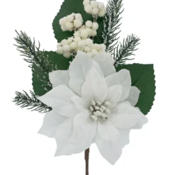 Cheap 🔥 White Poinsettia & Berry Pick by Ashland® ⭐ -Outlet Yuletide Joy Store 10699095 2