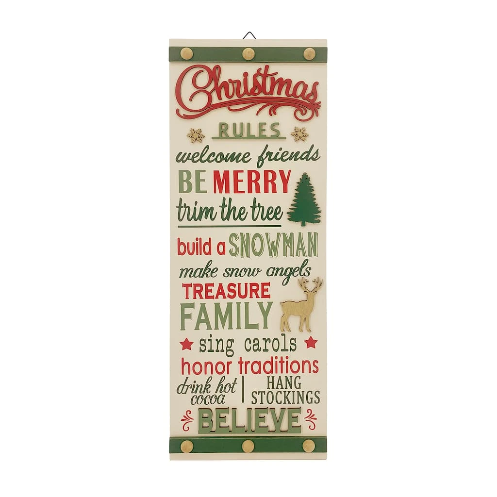 Buy ⌛ Christmas Rules Wall Sign by Ashland® 😍 3 Buy ⌛ Christmas Rules Wall Sign by Ashland® 😍