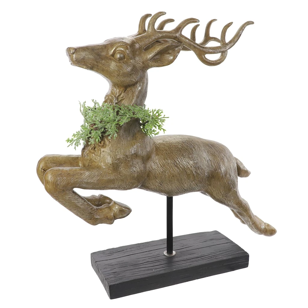 Wholesale ✨ 21" Leaping Stag with Greenery Tabletop Accent by Ashland® 🔔 4 Wholesale ✨ 21" Leaping Stag with Greenery Tabletop Accent by Ashland® 🔔 - Image 2