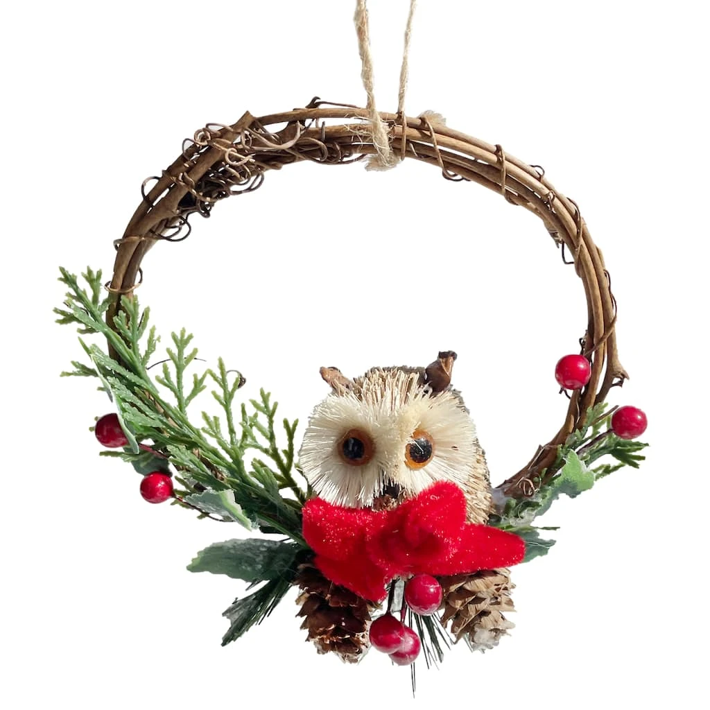 Best Sale ⭐ 4.3'' Mini Owl with Pine, Pinecone, Red Berry and Holly Leaves ❄ Christmas Ornament by Ashland® 🎁 3 Best Sale ⭐ 4.3'' Mini Owl with Pine, Pinecone, Red Berry and Holly Leaves ❄ Christmas Ornament by Ashland® 🎁