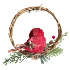 Coupon 🌟 4.3'' Mini Bird with Pine, Pinecone, Red Berry and Holly Leaves Christmas Ornament by Ashland® 🧨 -Outlet Yuletide Joy Store 10699376 2