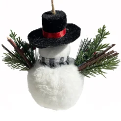 Best Sale ❤️ 4.3'' Snowman with Black Hat Christmas Ornament by Ashland® 😀 -Outlet Yuletide Joy Store 10699379 2