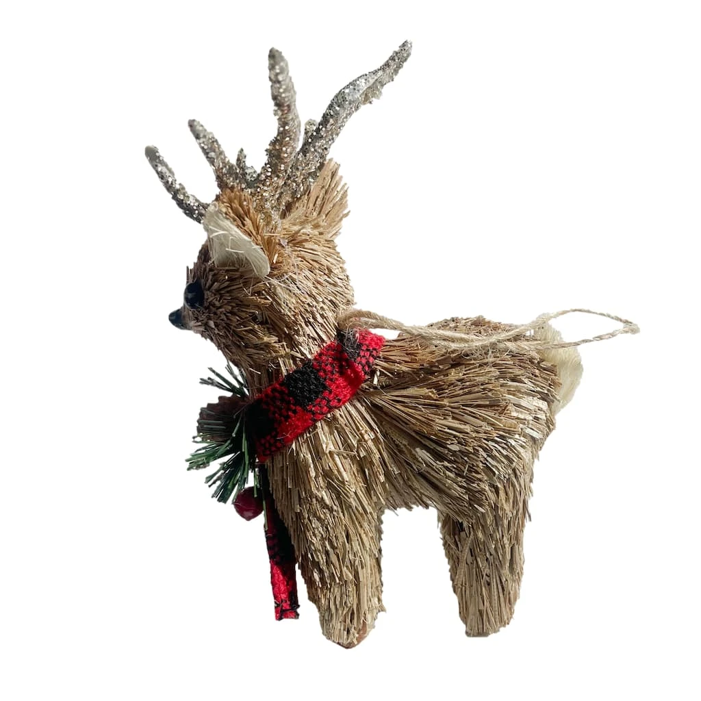 Brand new 🔥 6'' Deer with Plaid Scarf Christmas Ornament by Ashland® 🤩 4 Brand new 🔥 6'' Deer with Plaid Scarf Christmas Ornament by Ashland® 🤩 - Image 2