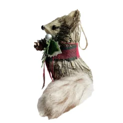 New 🌟 4'' Fox with Plaid Scarf ❄ Christmas Ornament by Ashland® 😀 -Outlet Yuletide Joy Store 10699396 2