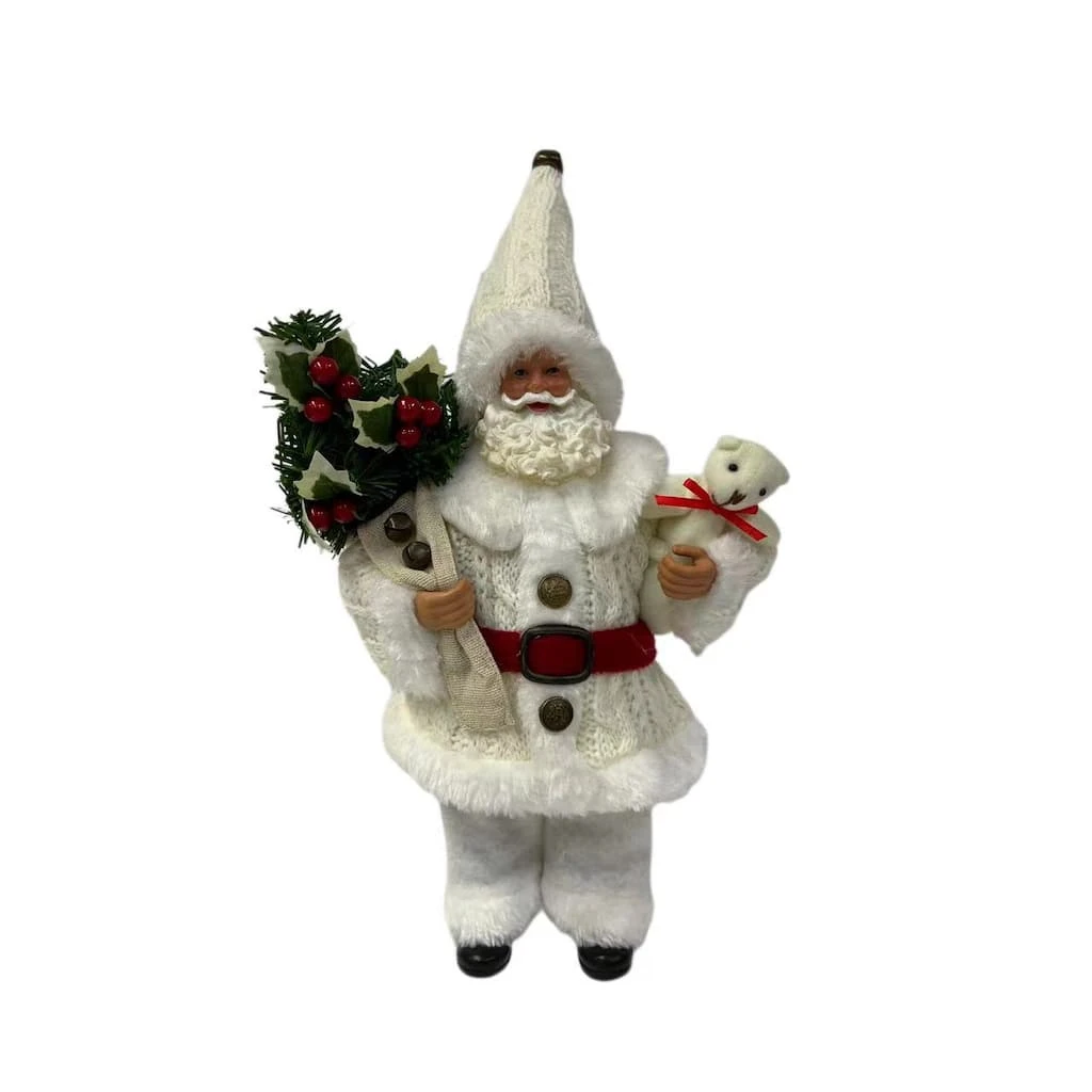 Discount ✨ 10.5" Traditional Santa with Bear Figure by Ashland® ⭐ 3 Discount ✨ 10.5" Traditional Santa with Bear Figure by Ashland® ⭐