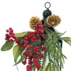 Outlet 🧨 17" Berry & Pinecone Tabletop Lantern by Ashland® ✔️ -Outlet Yuletide Joy Store 10699726 4
