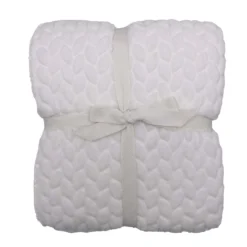 Brand new 👍 White Faux Berber Throw Blanket by Ashland® ⌛ -Outlet Yuletide Joy Store 10699730 2