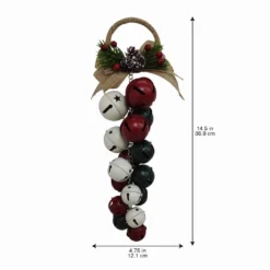 Top 10 😀 14.5" Red, Green and White Bell Bunch Door Hanger by Ashland® 😀 -Outlet Yuletide Joy Store 10699738 3