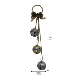 Cheapest 🎉 24" Silver and Gold 3 Bell Door Hanger by Ashland® ⭐ -Outlet Yuletide Joy Store 10699743 3