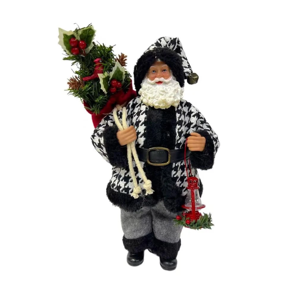 Outlet π― 10.5" Houndstooth Santa Figurine by Ashland® π 3 Outlet π― 10.5" Houndstooth Santa Figurine by Ashland® π