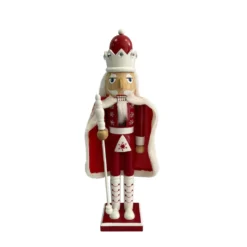 Budget ✔️ 16" Red & White Wooden Nutcracker by Ashland® 🥰