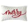 Cheap 🧨 White Knit Merry Accent Pillow by Ashland® 🧨 -Outlet Yuletide Joy Store 10699840 1