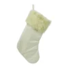 Outlet 🔥 White Stocking with White Faux Fur Trim by Ashland® 👏