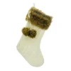 Best Pirce ✨ White Cable Knit Stocking with Faux Fur Trim by Ashland® 💯