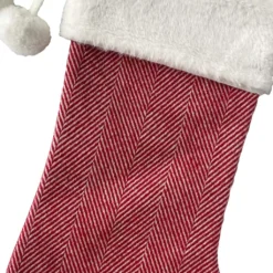 Best deal 🤩 18" Red Stocking With Pom Poms by Ashland® 😉 -Outlet Yuletide Joy Store 10699869 2