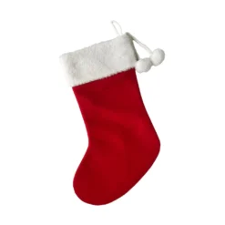 Best deal 🤩 18" Red Stocking With Pom Poms by Ashland® 😉 -Outlet Yuletide Joy Store 10699869 3
