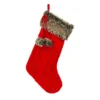 Best deal ❤️ Red Cable Knit Stocking with Faux Fur Trim by Ashland® ✔️