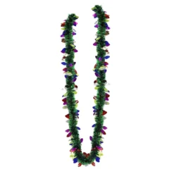 Discount ❤️ 12ft. Die Cut Glitter Lights on Green Tinsel Garland by Ashland® 🛒 -Outlet Yuletide Joy Store 10699953 3