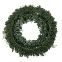 Buy 😍 30" Flocked Pine, Poinsettia, Ornament & Fern Wreath by Ashland® ⭐ -Outlet Yuletide Joy Store 10699971 3