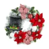 Best Sale ✨ 26" Snowman Hat & Poinsettia Flocked Wreath by Ashland® 🎉 2 Best Sale ✨ 26" Snowman Hat & Poinsettia Flocked Wreath by Ashland® 🎉 -Outlet Yuletide Joy Store 10699982 1