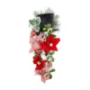 Buy ✨ 28" Poinsettia & Snowman Hat Flocked Teardrop by Ashland® 🛒 -Outlet Yuletide Joy Store 10699983 1