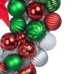 Best deal 🧨 23" Multicolored Ball Ornament Wall Wreath by Ashland® ⌛ -Outlet Yuletide Joy Store 10699986 2