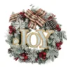 Cheapest 🔔 24" Flocked Joy & Pinecone Wreath by Ashland® 🛒 -Outlet Yuletide Joy Store 10700001 1