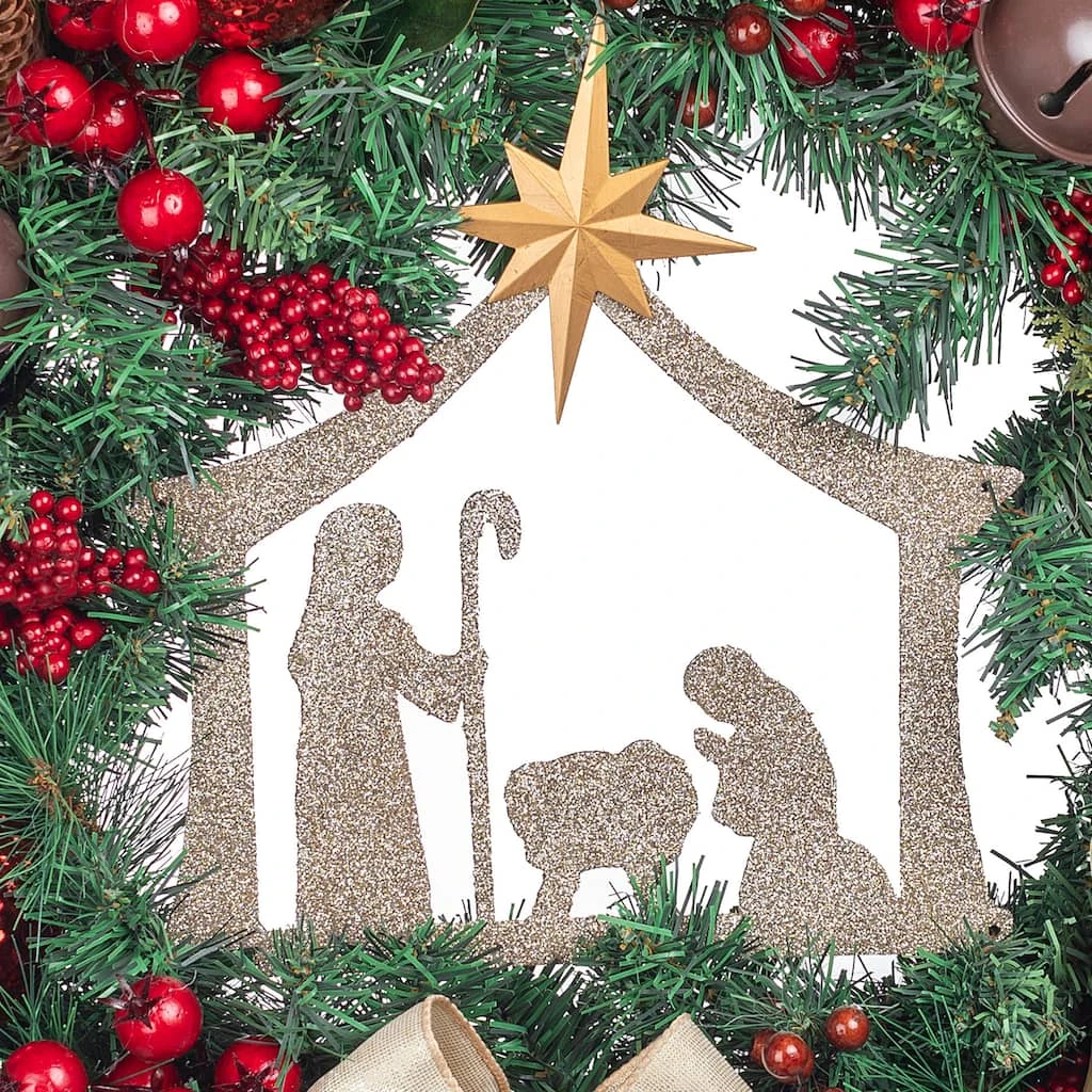 Best deal ⭐ 24" Church & Red Ball Ornament Pine Wreath by Ashland® 💯 5 Best deal ⭐ 24" Church & Red Ball Ornament Pine Wreath by Ashland® 💯 - Image 3