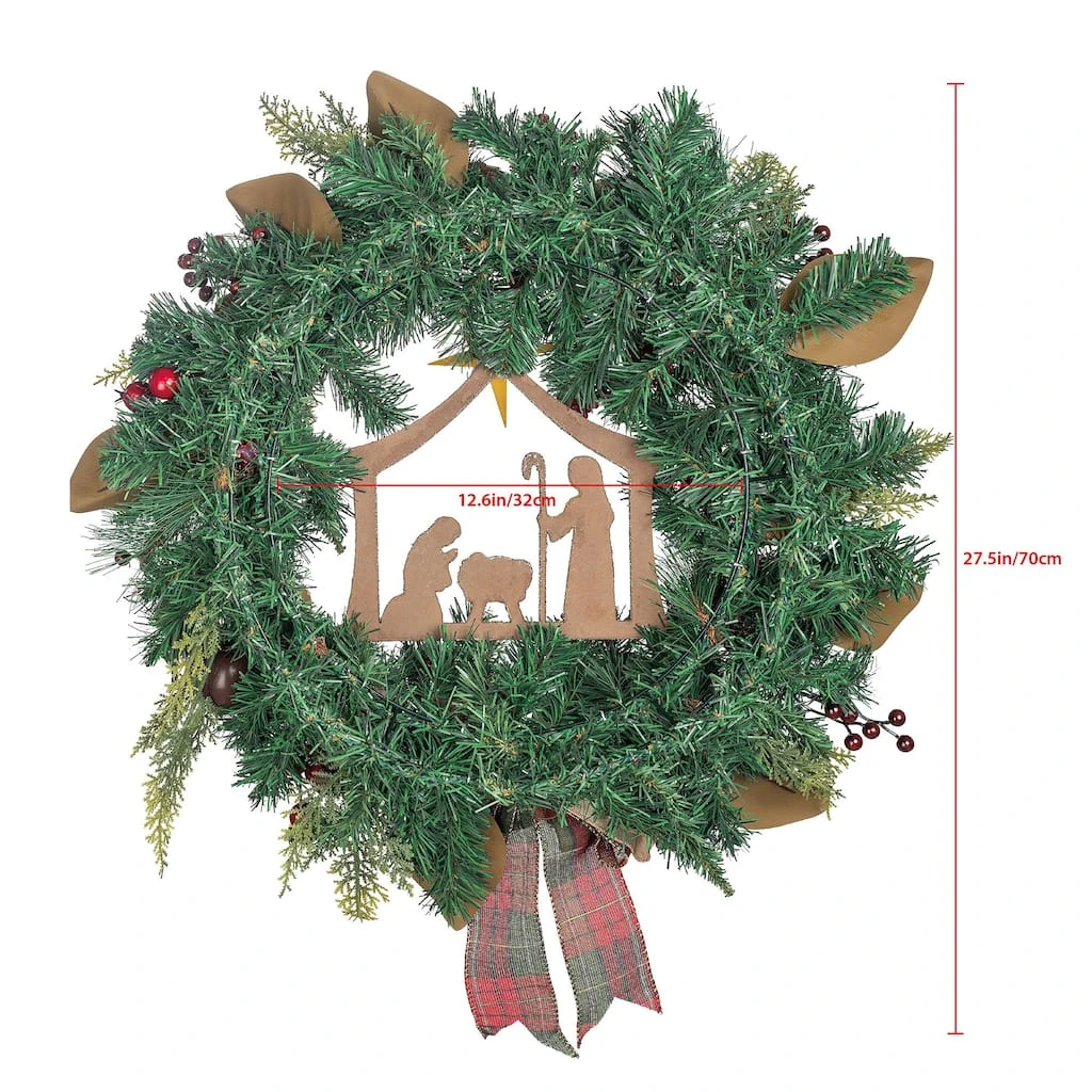 Best deal ⭐ 24" Church & Red Ball Ornament Pine Wreath by Ashland® 💯 7 Best deal ⭐ 24" Church & Red Ball Ornament Pine Wreath by Ashland® 💯 - Image 5