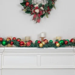 Hot Sale 🛒 72" Red & Green Ornament Garland by Ashland® 🎁 -Outlet Yuletide Joy Store 10700053 5