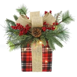 Best reviews of 👍 13" Red & Green Gift Box With LED Lights by Ashland® 🤩 -Outlet Yuletide Joy Store 10700056 2